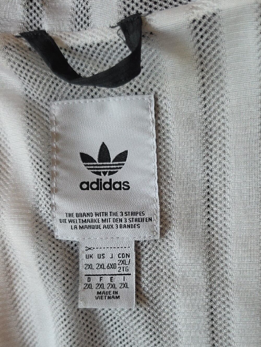 Adidas Black and White Hooded Pullover Windbreaker - Picture 2 of 9